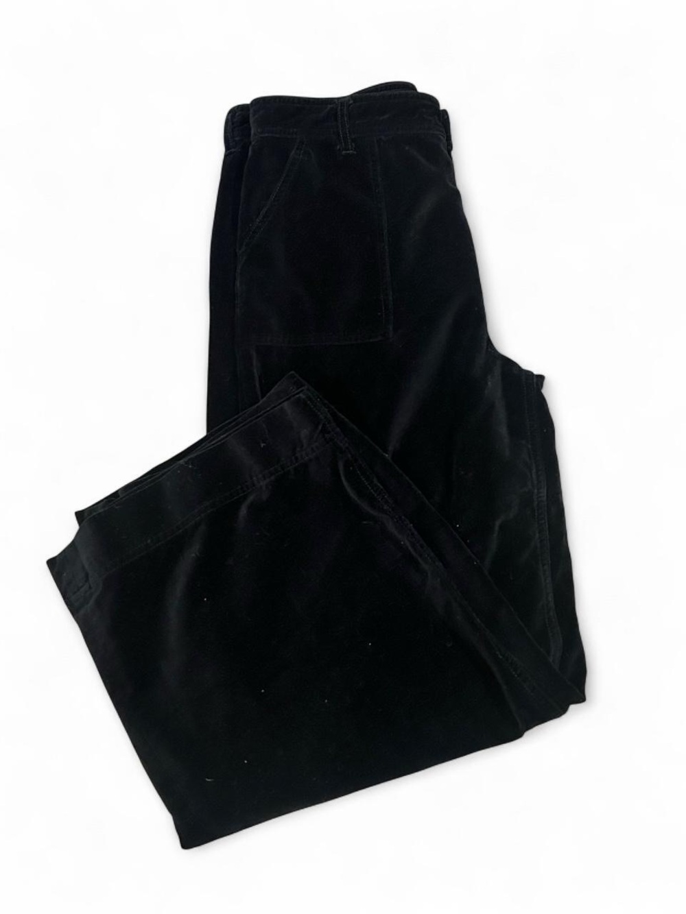 Frye Wide Leg Black Velvet Pants - Picture 2 of 5